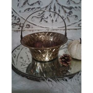 Vintage brass basket/ bowl